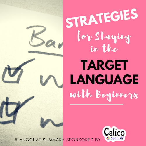 Strategies for Staying in the Target Language with Beginners