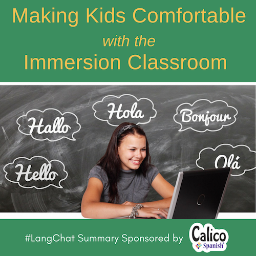 Making Kids Comfortable with the Immersion Classroom