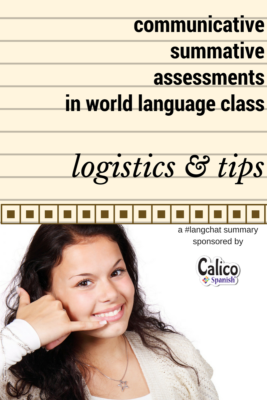 Communicative summative assessments in world language class