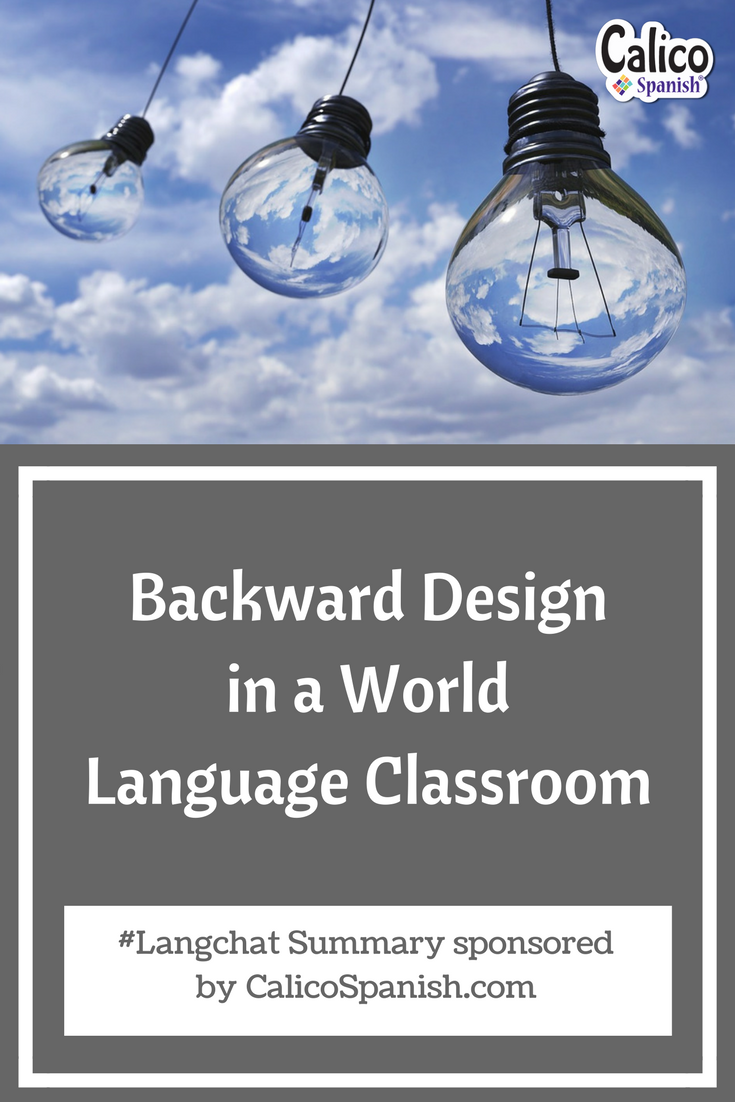 Backward design in a world language classroom