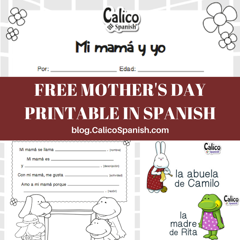 Mother's Day printable in Spanish