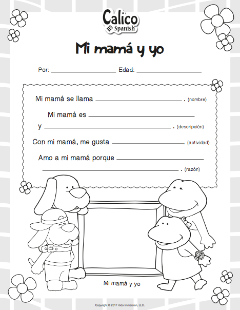 Mother's Day printable: Mi mamá y yo