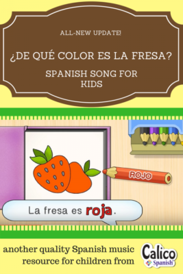 Song to help children learn to ask and answer the question "What color is it" in Spanish